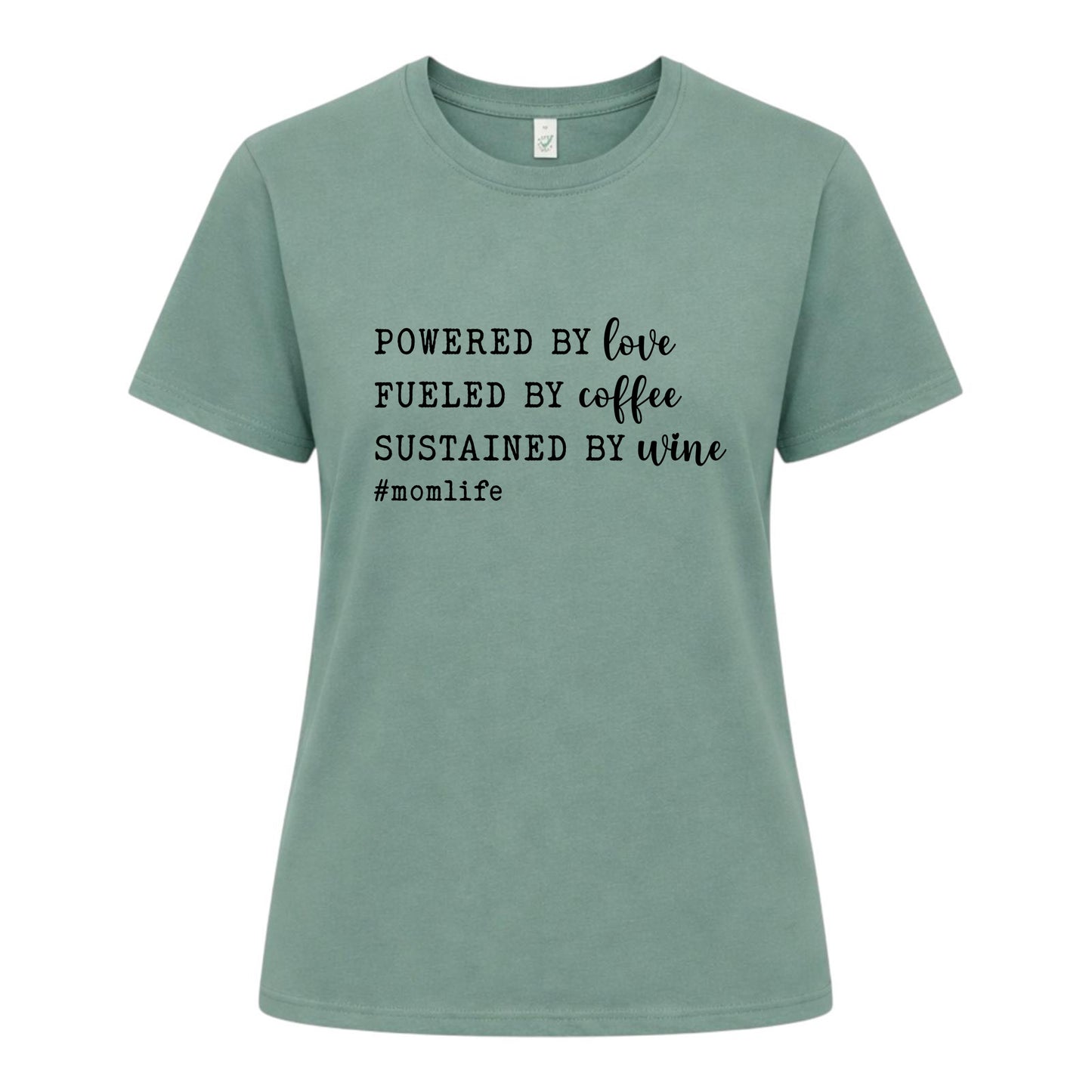 #MomLife T-shirt – Kaffe, Kärlek & Vin