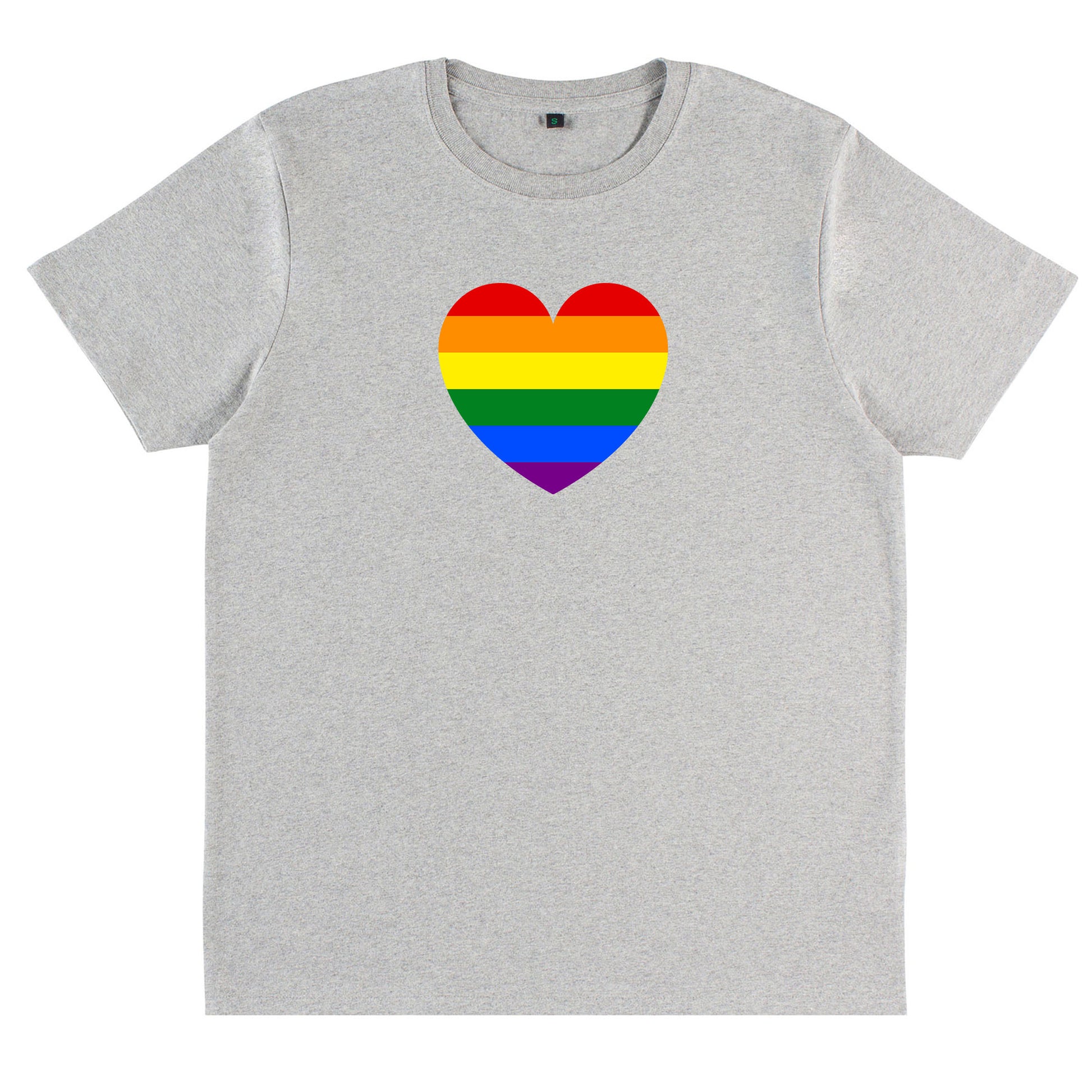 Pridehjärta – T-shirt med regnbågshjärta (Unisex)-Lovely Text
