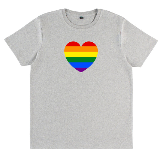 Pridehjärta – T-shirt med regnbågshjärta (Unisex)-Lovely Text