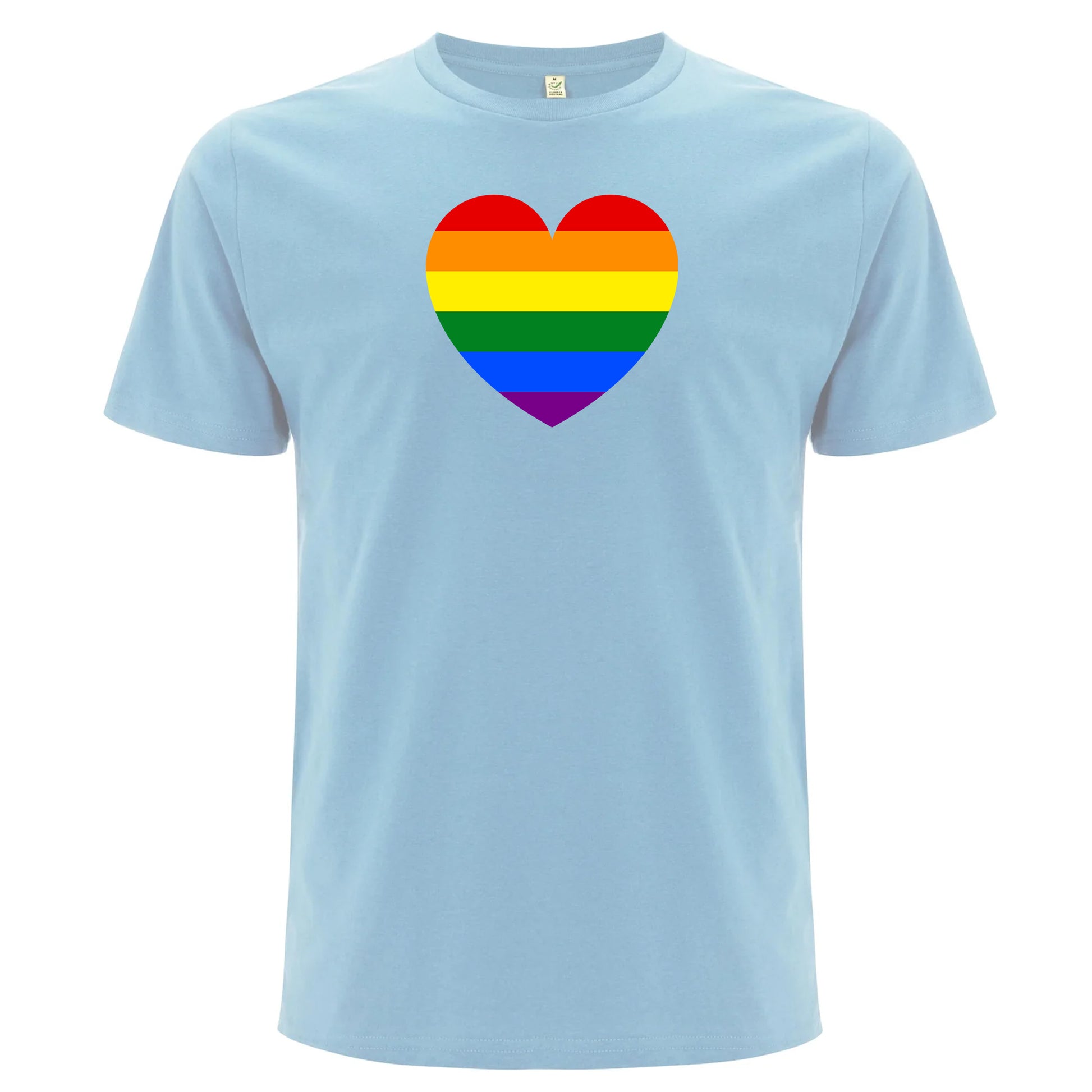 Pridehjärta – T-shirt med regnbågshjärta (Unisex)-Lovely Text