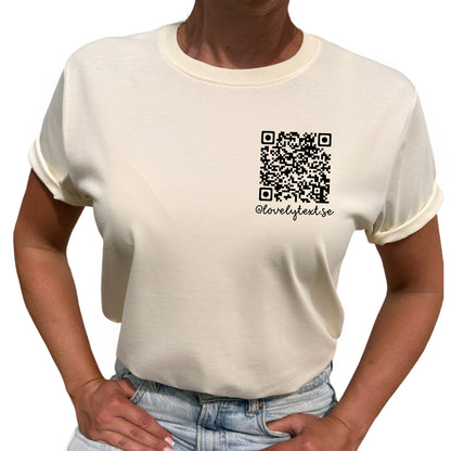 @ QR kod T-shirt-Lovely Text