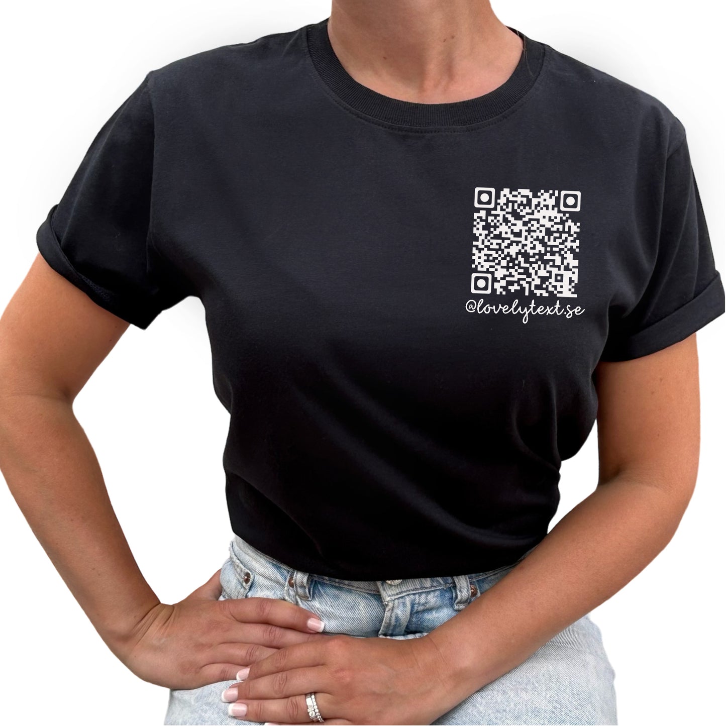 @ QR kod T-shirt-Lovely Text