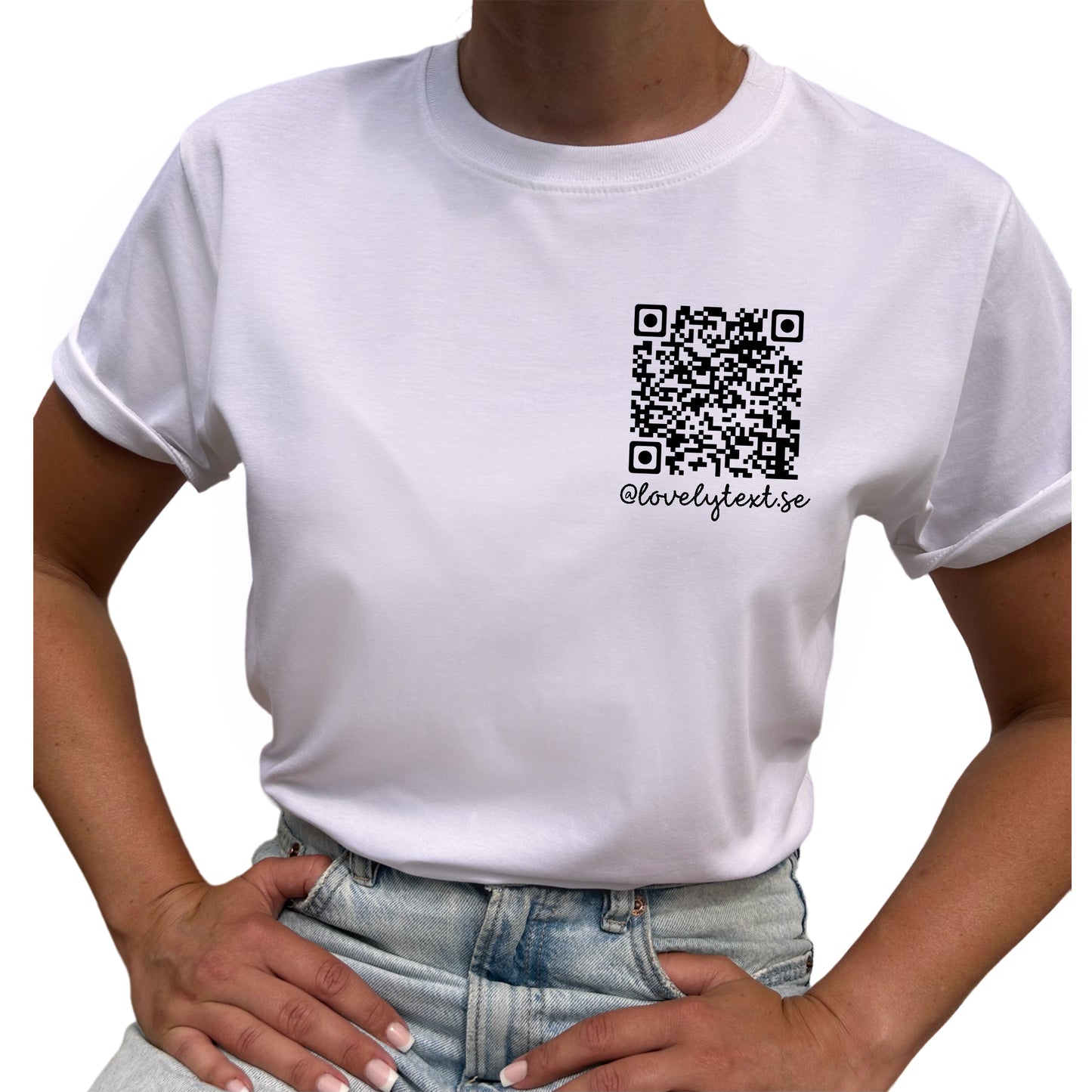 @ QR kod T-shirt-Lovely Text