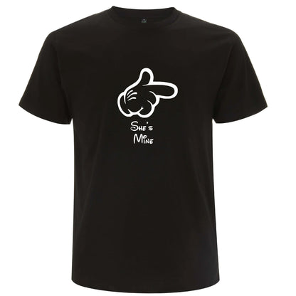 She is Mine & He is Mine – Matchande T-shirts för Par