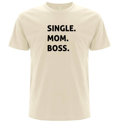 T-shirt för Ensamstående Mamma – Boss-Lovely Text