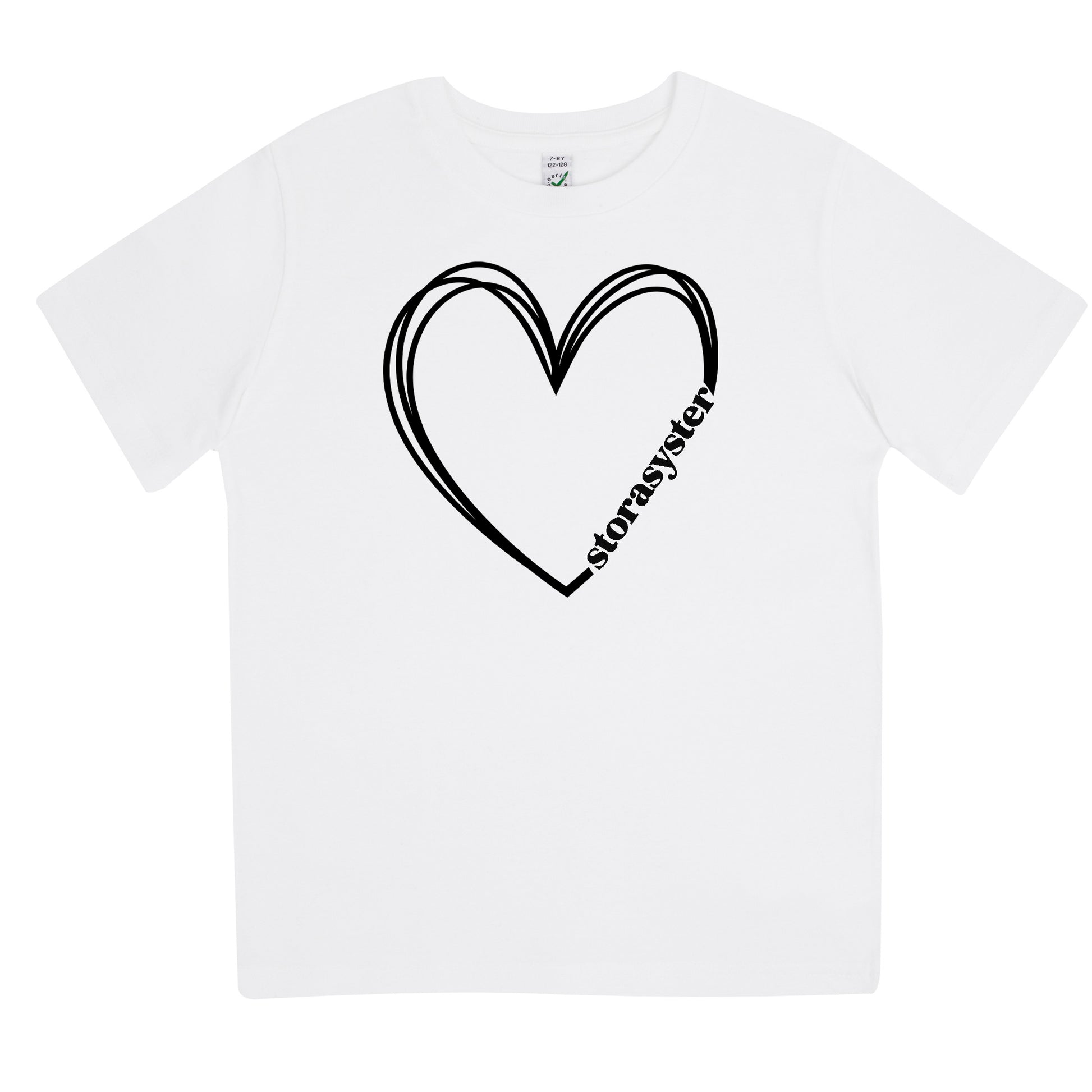 Storasyster Hjärta T-shirt-Lovely Text