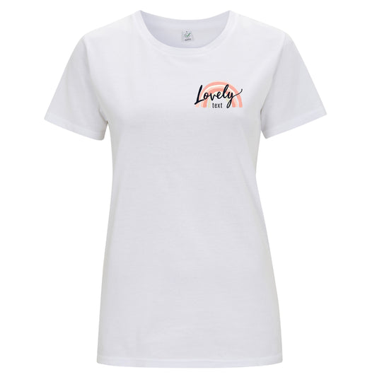 T-shirt för Henne – Figursydd, Skön och Miljövänlig-Lovely Text
