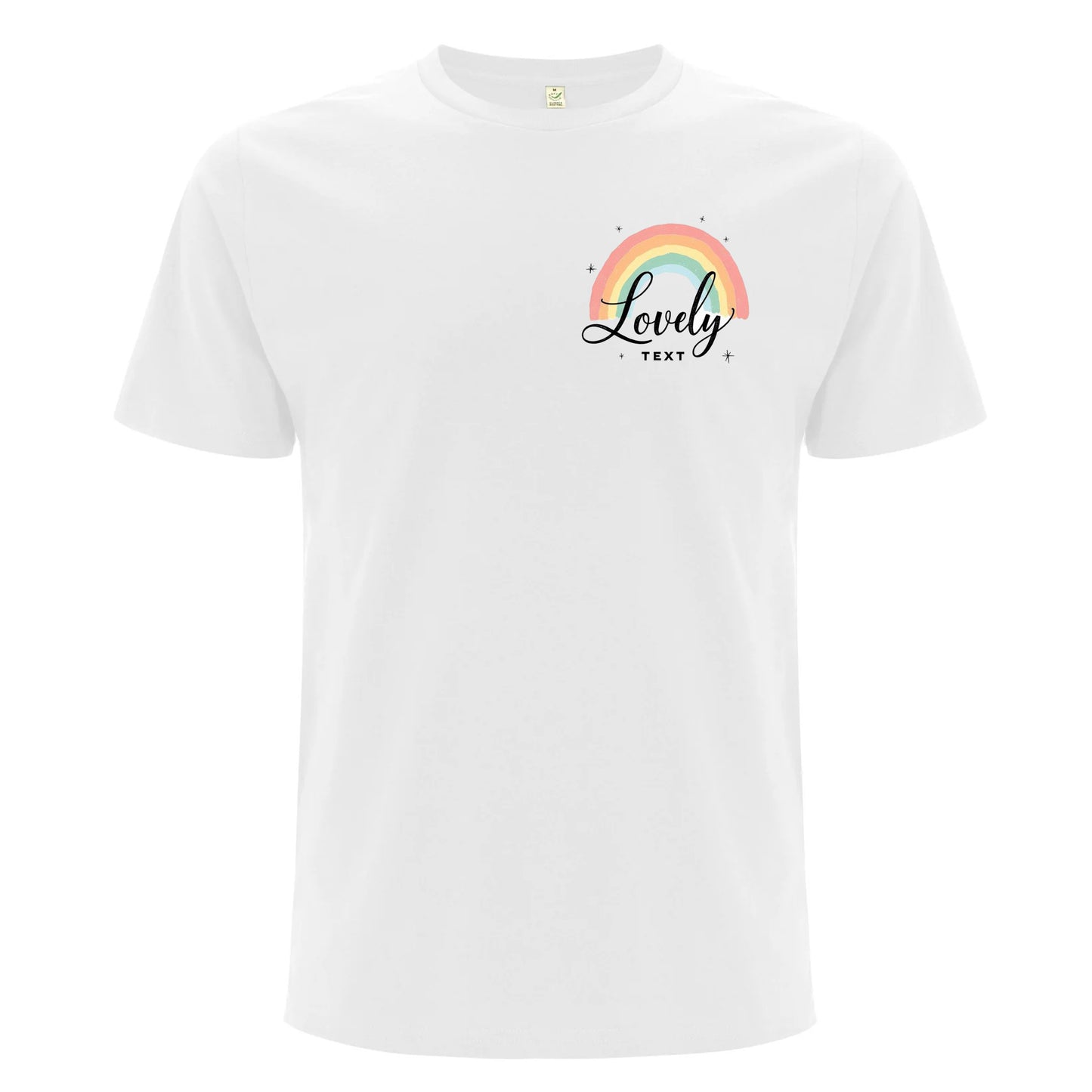 T-shirt Unisex - Lätt, Bekväm och Perfekt för Tryck-Lovely Text