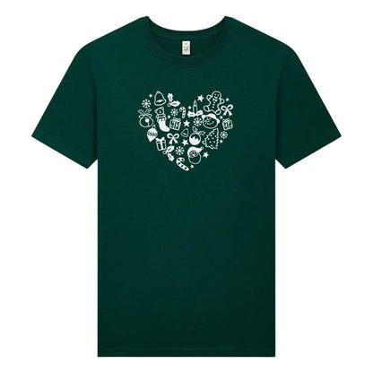Jul T-shirt med Hjärta – Unisexmodell i Ekologisk Bomull