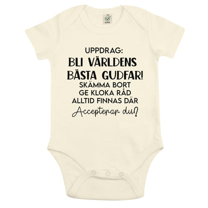 Uppdrag: Bli världens bästa Gudmor/Gudfar! – Babybody-Lovely Text