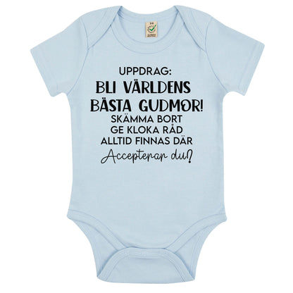 Uppdrag: Bli världens bästa Gudmor/Gudfar! – Babybody-Lovely Text