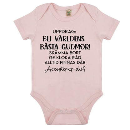 Uppdrag: Bli världens bästa Gudmor/Gudfar! – Babybody-Lovely Text