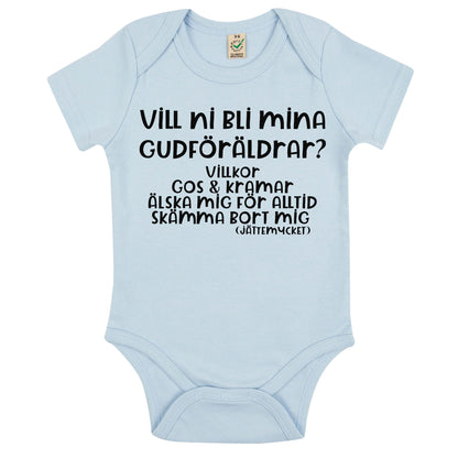 Vill ni bli mina Gudföräldrar? – Babybody med Gullig Text-Lovely Text
