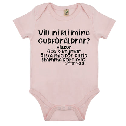 Vill ni bli mina Gudföräldrar? – Babybody med Gullig Text-Lovely Text