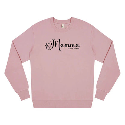 Mamma Tröja med Barnens namn på bröstet - Unisex Sweatshirt
