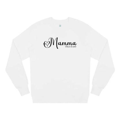 Mamma Tröja med Barnens namn på bröstet - Unisex Sweatshirt