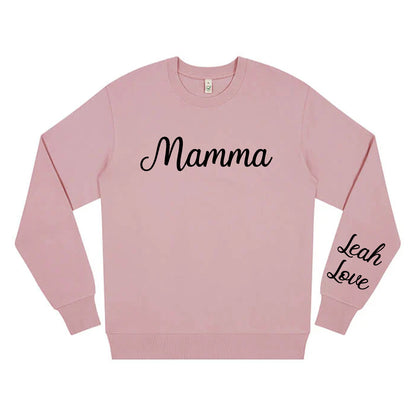 Kärleksfull Mamma Tröja med Barnens Namn – Unisex Sweatshirt