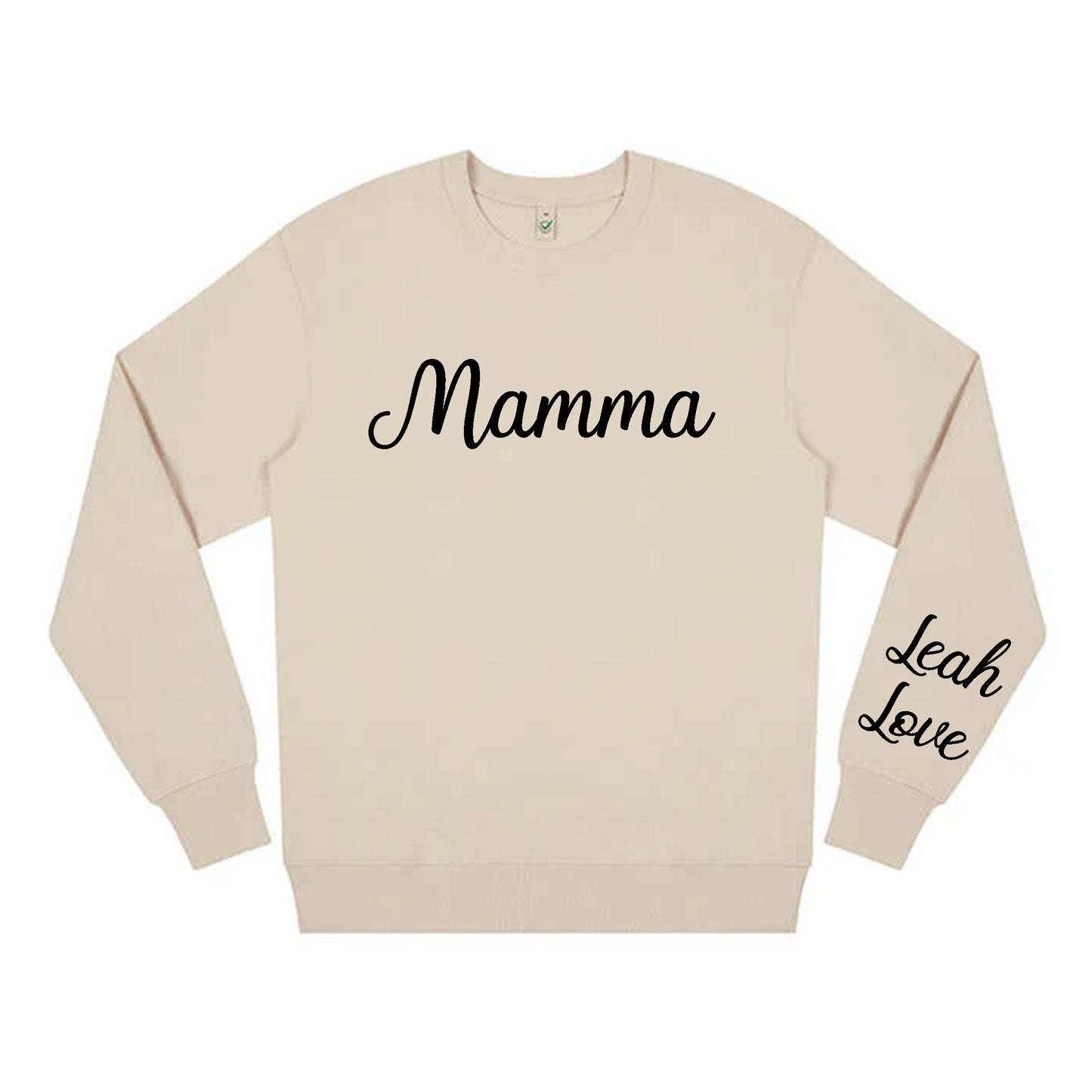 Kärleksfull Mamma Tröja med Barnens Namn – Unisex Sweatshirt