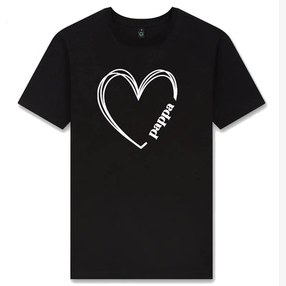 Pappa Hjärta T-shirt – Kärlek i varje tråd