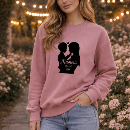 Mamma & Barn Siluett – Personlig Unisex Tröja