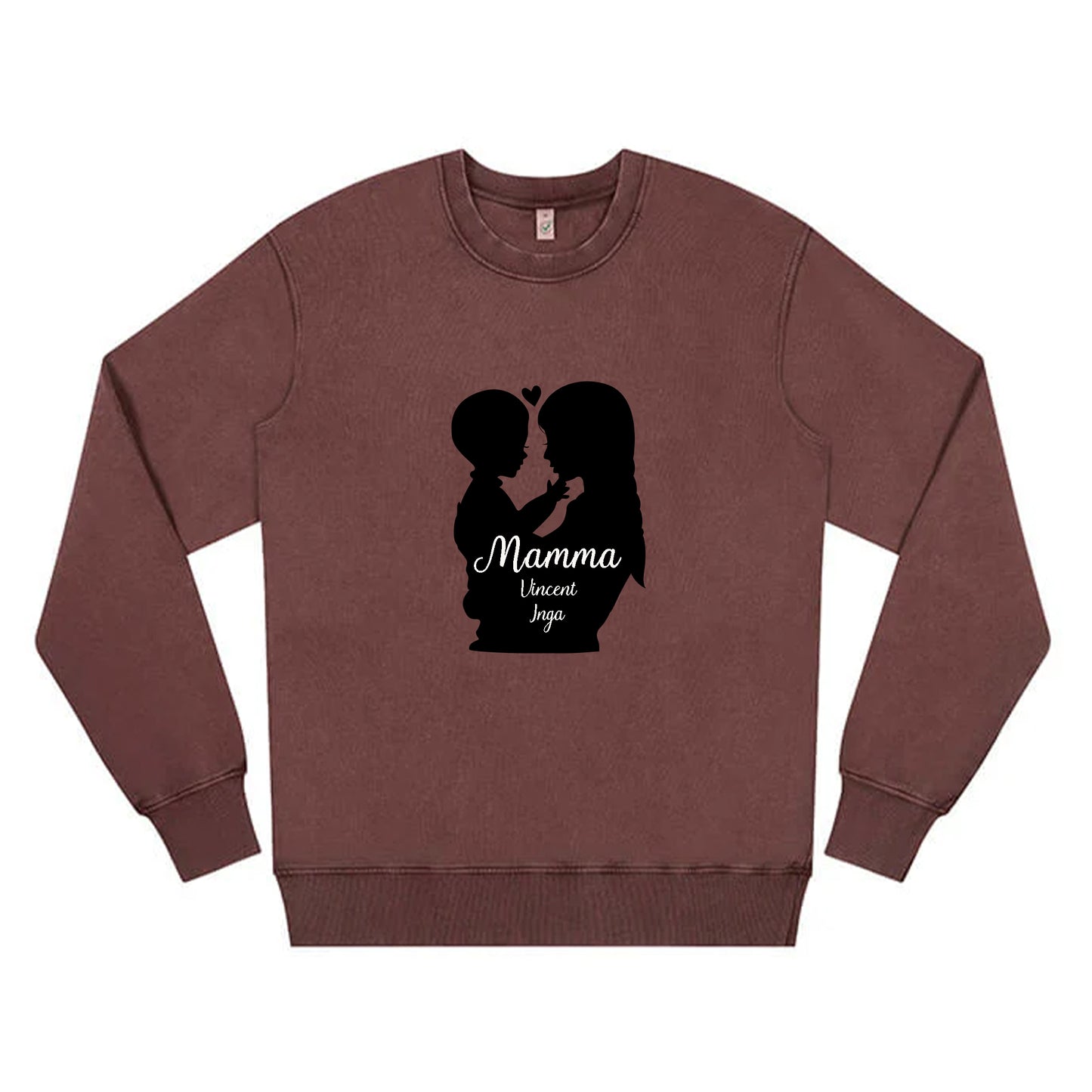 Mamma & Barn Siluett – Personlig Unisex Tröja